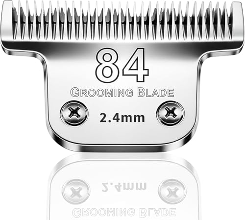 T 84 Wide Blade Dog Grooming Clipper Blades for Andis (Silver/T84)