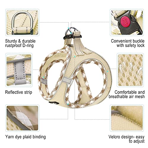 Dog Harness with Leash Set (XL / Beige)