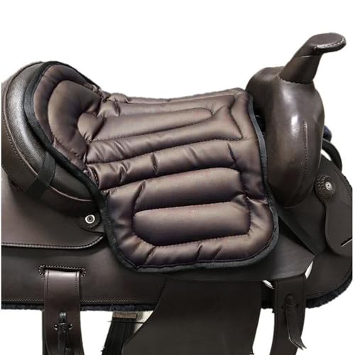 Saddle Tush Cushion Western Long Saddle Pad Horse Riding Seat Saddle Cushion Pad (50X40cm / BROWN)