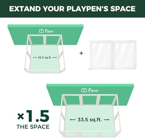 AuraSpace Clear Acrylic Indoor Dog Playpen (White / 35"H)