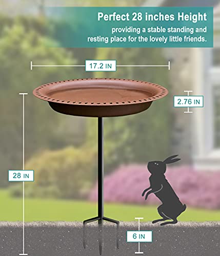 Extra Large Freestanding Birdbaths Bowl (1-¼ gal / Chocolate)