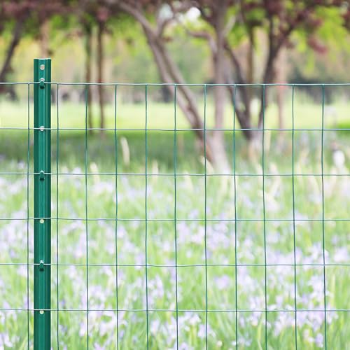 Green PVC Coated Welded Wire Fence 24" x 50' Roll (Green / 2''x3'' 16GA 24''x50')
