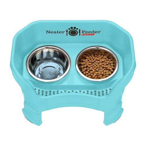 Neater Feeder Deluxe Mess (Medium + Standard Bowl / Aquamarine)