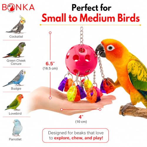 1938 Paci Pull Colorful Pacifier Ring Acrylic Parrot Parrotlet Budgie Quaker African