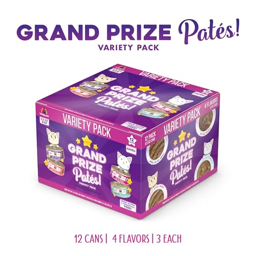 Wet Cat Food Grand Prize Patés Variety Pack (5.5 Ounce (Pack of 12))