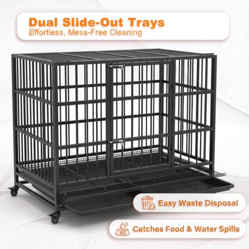 38" Heavy Duty Dog Crate (Black)
