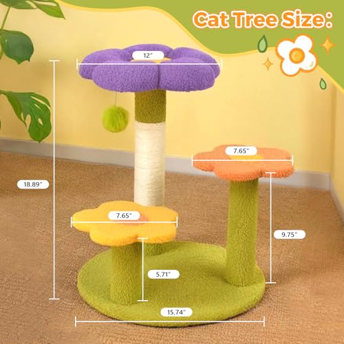 Flower Cat Trees (17.5" / Colorful Flower)