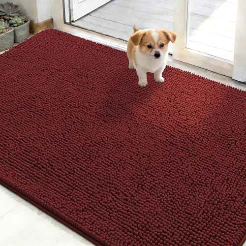 Dog Door Mat for Muddy Paws 50x30 (Caramel Russet / 50" X 30")
