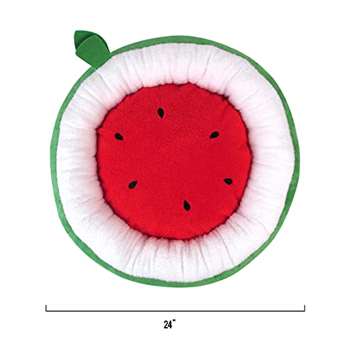 Soft Plush Small Cute and Cozy Watermelon Dog Cat Bed (Watermelon)