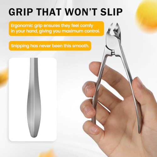 Toenail Clippers for Thick Toenails (Silver / Big)
