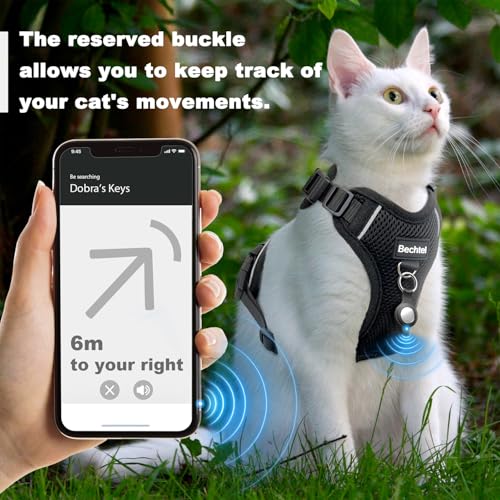 Cat Harness Cat Harness and Leash for Walking (Black / Small (7-12lb))