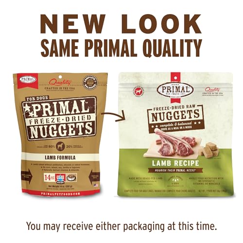 Primal Freeze Dried Raw Dog Food Nuggets (14 Ounce (Pack of 2))