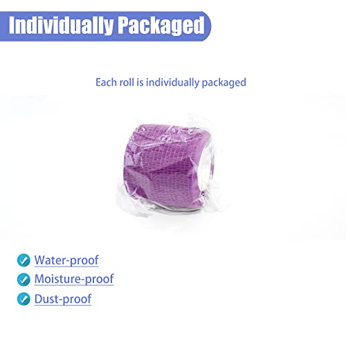 2 Inches Self Adhesive Bandage Wrap Cohesive Wrap (2 Inch / Purple)