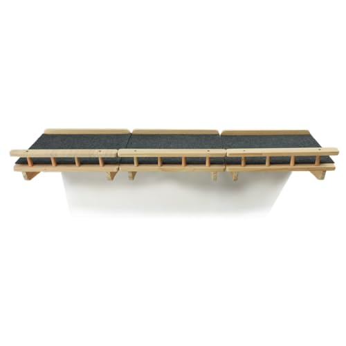 47.2" x 11.8" Natural Wood Wall Mounted Cat Shelves (B)