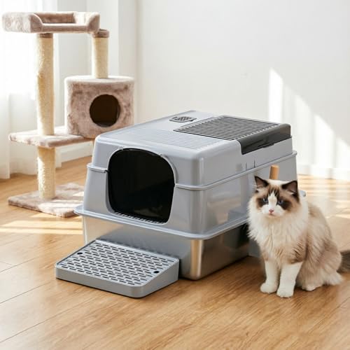 Stainless Steel Litter Box with Lid XXXXL (XXXL-lid-15.7"H)