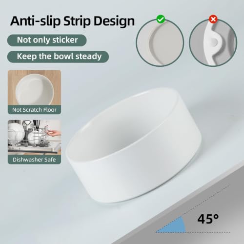 Ceramic Dog Bowls (Matte White)
