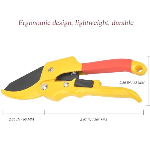 Premium 8 inch garden clippers (Red/Yellow)