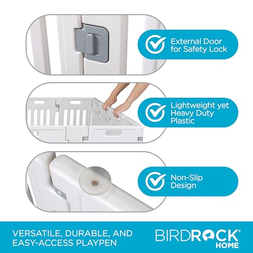 Internet’s Best Dog Playpen with Lockable Door (White / 16 Panels)