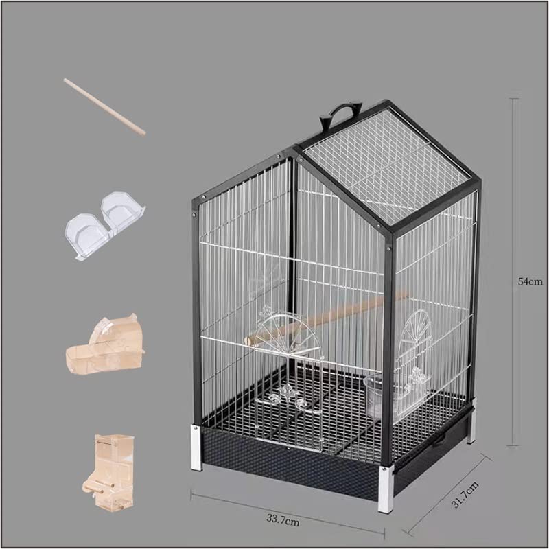 Large Holder Bird Cage Metal Stainless Steel Parrot Bird Cage Luxury Birdhouse Bird Cage for Outdoor Cage (Style 3)