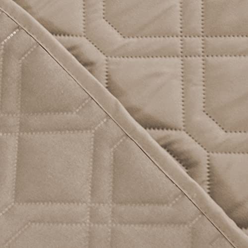 Waterproof Blanket Reversible Dog Bed Cover Pet Blanket for Furniture Bed Couch Sofa (68x82 Inch (Pack of 1) / Beige)