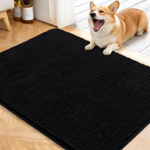Dog Door Mat for Muddy Paws 40x32 (Black / 40" X 32")