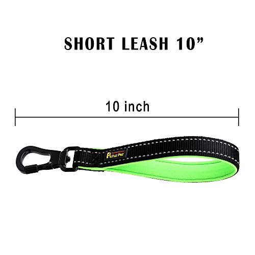 Short Dog Leash with Padded Handle for Medium Large Dogs (Black / 10 Inch (Pack of 1))