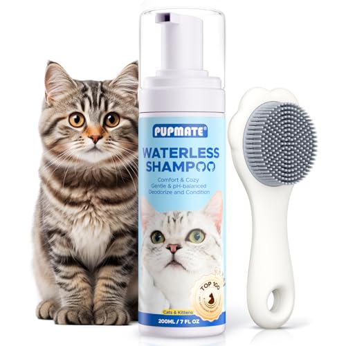 Cat Waterless Shampoo with Brush (1 × 7 fl oz + 1 Brush)