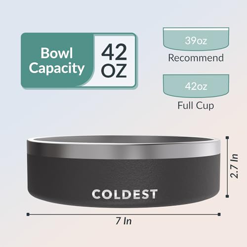 Coldest Dog Bowl (42 oz / Stealth Black)