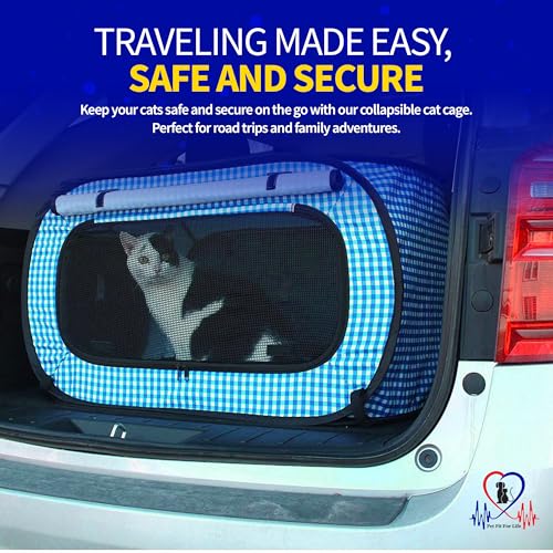 Extra Large Cat Carrier for Travel (Teal)