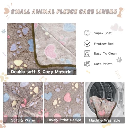 8 Pack Guinea Pigs Fleece Blankets (26x14 Inch /8 Packs / Dark Color)