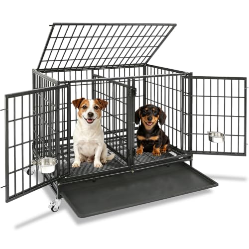 42" Tall Dog Crate with Divider (43.0"L x 28.0"W x 35.0"H)