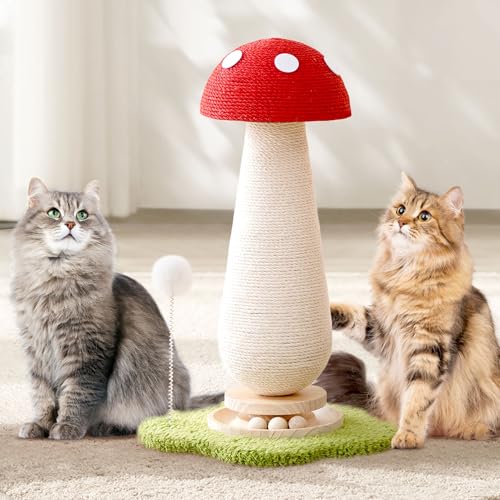 Mushroom Cat Scratching Post Cat Tree (Mushroom)
