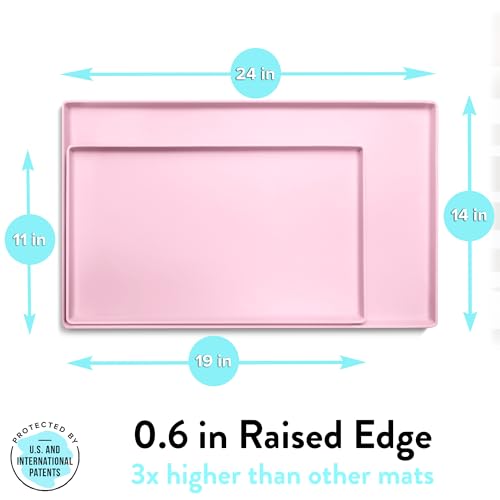 Premium Cat Food Mat (19"L x 11"W / Pink)