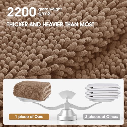 2 Pieces Set Muddy Door Mats for Dogs (Camel / 36" x 24"(2 pieces))
