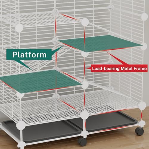 4 Tier Guinea Pig Cages Indoor (28.7"L x 14.6"W x 34.2"H)