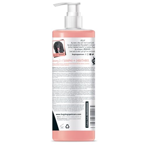 Dog Shampoo Luxury 2 in 1 Papaya & Coconut Dog Grooming Shampoo Products for Smelly Dogs with Fragrance