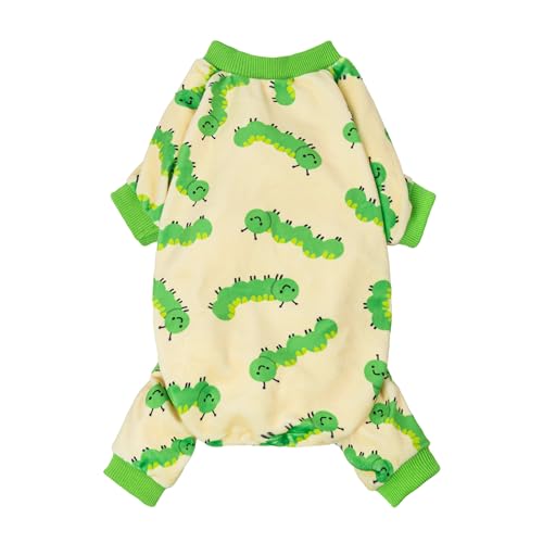Caterpillar Dog Fleece Pajamas (Caterpillar / Medium)