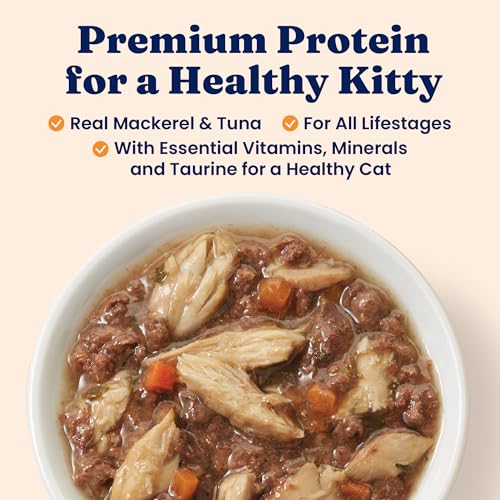 Wet Cat Food Tuna & Mackerel Shreds in Gravy (16 Pack)