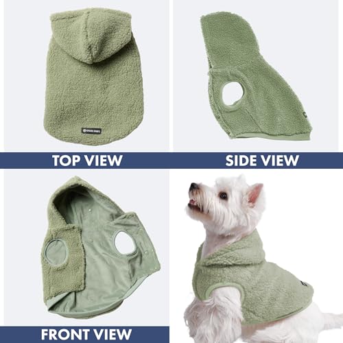 Sherpa Fleece Dog Jacket (Light Green / Large)