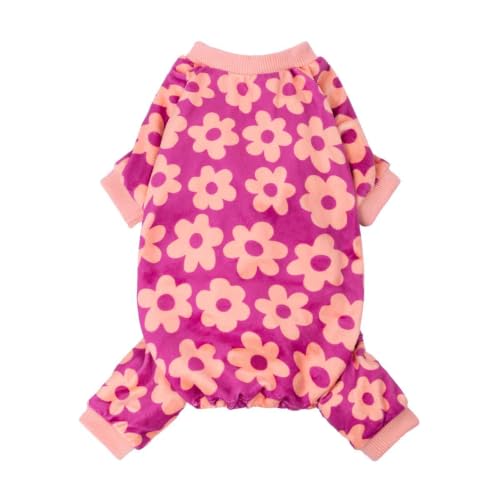 Flower Fleece Dog Pajamas (Flower / XX-Large)