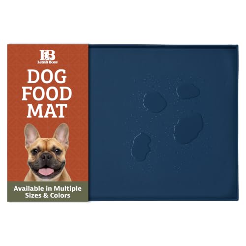 Dog Food Mat 2 (2 Pack - Small - 18" x 11" / Navy)