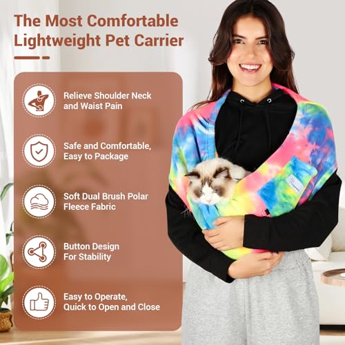 Hands Free Cat Sling Carrier (Fruits / 26.6"L x 14.2"W x 22.4"H)