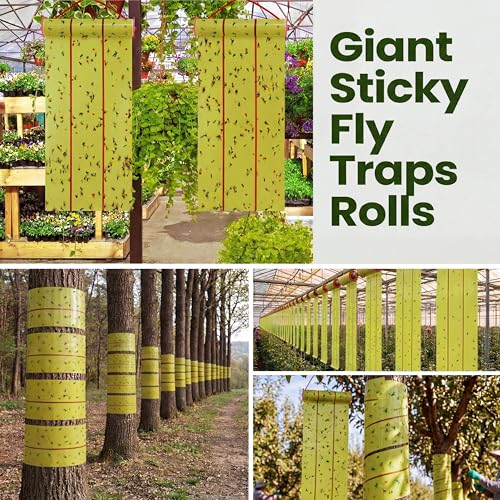 5 Pcs Giant Flypaper Fly Traps (Yellow)