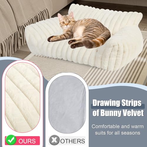 Dog Beds for Small Dogs (Medium(30x20x10") / White)
