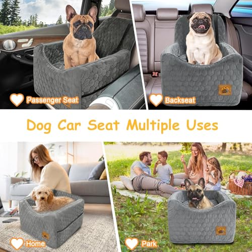 Dog Car Seat for Small (Gray / Medium)