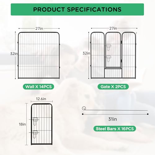 Dog Playpen 32" (16 panels)