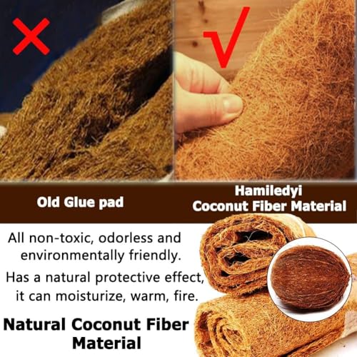 Reptile Carpet Natural Coconut Fiber Tortoise Carpet Mats 4PCS (4 Packs/35.4 x 15.7 Inch)
