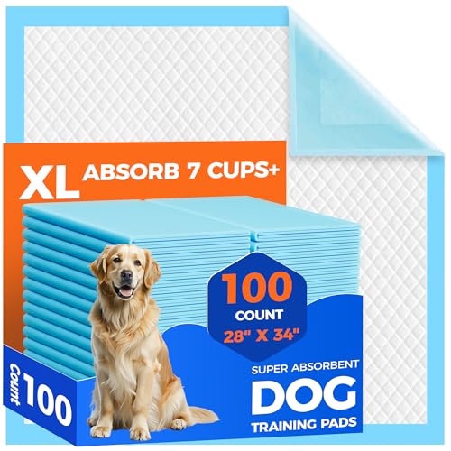 Dog Pee Pads Extra Large 28"x34" (100 Packs (Regular))