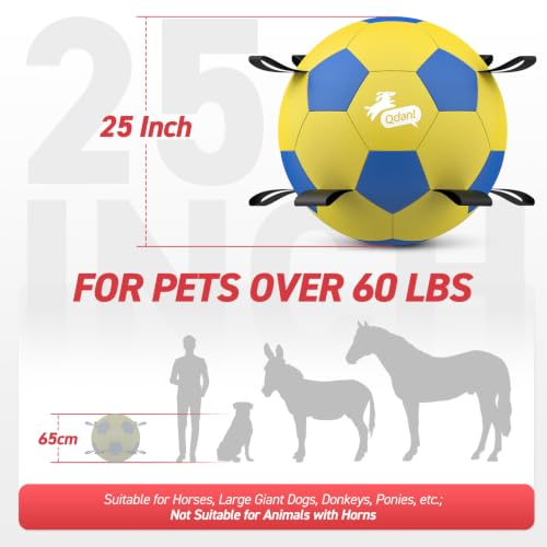 25 Inch Herding Ball for Dog with Straps (Yellow / 25 Inch)