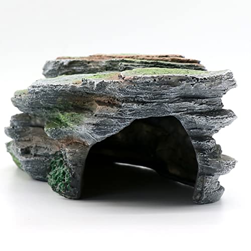 Reptile Resting Terrace Tortoise Climbing Platform Shale Scape Step Ledge (Medium-B-12*6*4)